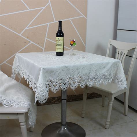 Скатерть кремовая европейская роскошная с вышивкой жаккардовая атласная ...