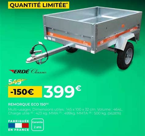 Promo Erde Classic Remorque Eco Chez Feu Vert