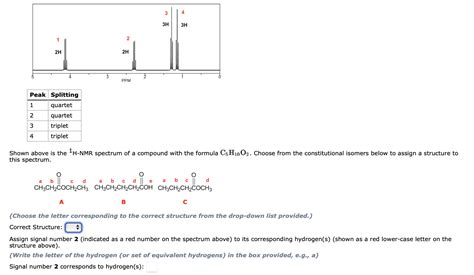 Solved Shown Above Is The H Nmr Spectrum Of A Compound With Chegg