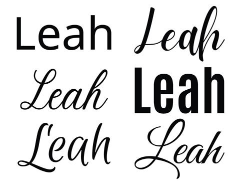 Leah Svg Baby Names Svg Wedding Names Svg Etsy Leah Name Names