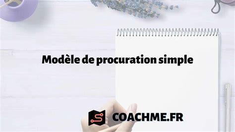 Modèle de procuration simple