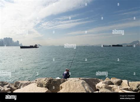 West Kowloon Cultural District Waterfront Hong Kong Stock Photo Alamy