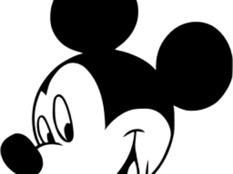mickey mouse logo black  white clipart large size png image pikpng