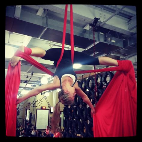 Aerial Silks Circus Acrobatics Aerialist Cross Back Straddle