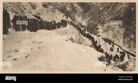 The Retreat Of The Serbian Troops In The Winter 191516 Stock Photo Alamy