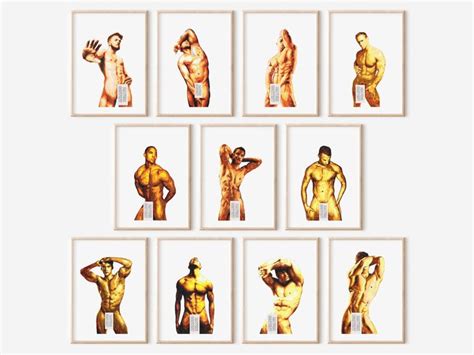 Male Nude Figures Gay Art Prints Watercolor Queer Print Homoerotic Art Gay Art Print Sensual