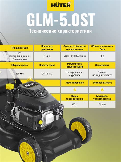 Газонокосилка бензиновая HUTER GLM-5.0ST - купить в г. Тюмень