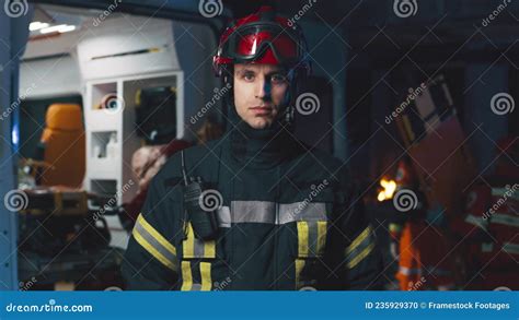 Male Rescuer On Emergency Site Stock Footage Video Of Service