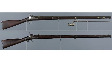 Two Civil War U S Contract Model 1861 Percussion Rifle Muskets Rock Island Auction