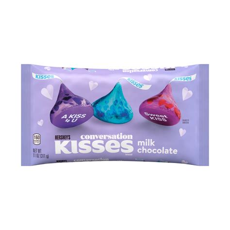 Hersheys Kisses Milk Chocolate Candy Valentines Day 11 Oz Bag