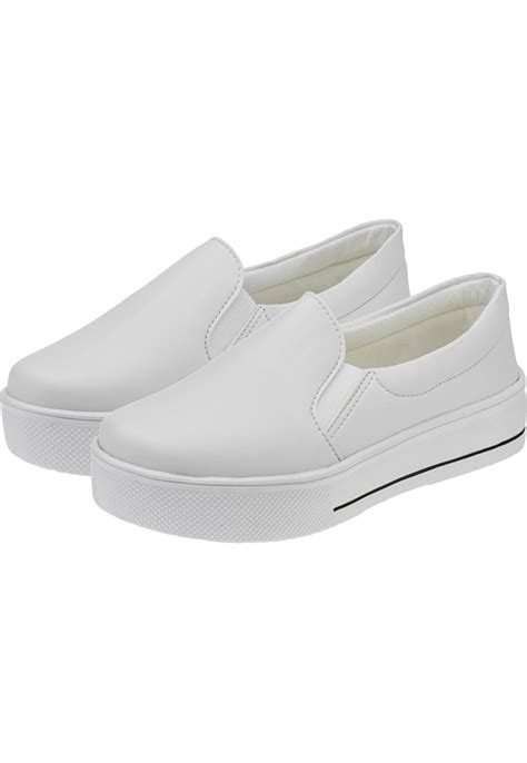 Kit Pares Tênis Casual Lumiss Slip On Calce Fácil Nude Preto Branco Compre Agora Dafiti