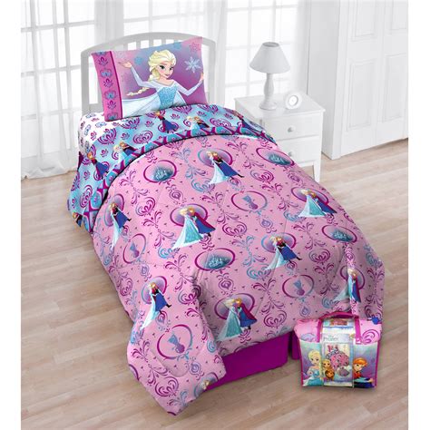 Disneys Frozen Elsa 5 Pc Comforforter Sheet Set Twin Bedding Set Kids
