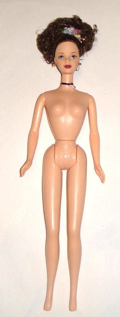 Nude Barbie Brunette Updo Hairstyle Barbie Doll For Ooak Bn