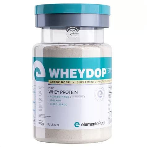 Wheydop 3w 900g Elemento Puro Whey Protein 3w Parcelamento Sem Juros