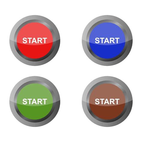 Start Button Set 2040392 Vector Art at Vecteezy