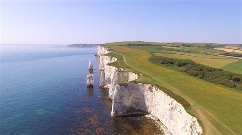 studland coastline cliffs dorset england drone photography