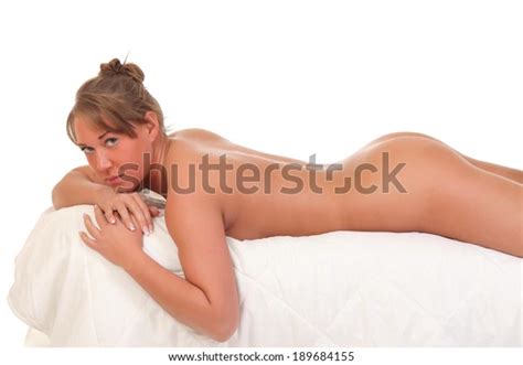 Beautiful Naked Woman On Blanket Isolated Stock Photo Edit Now