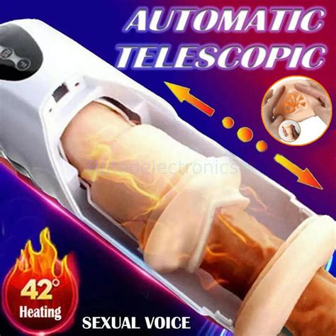 Heated Handsfree Automatic Rotating Male Masturbator Telescopic Stroker Sex Toy Sex Dolls
