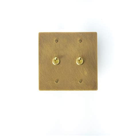 Toggle Light Switch Multi Gang Wall Plate In Aged Brass Etsy