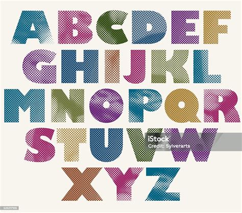 halftone titik font tebal ilustrasi stok  gambar