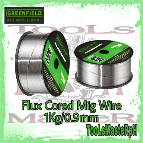 Greenfield 1kg09mm Metal Gasless Flux Cored Mig Wire Migweld Welding