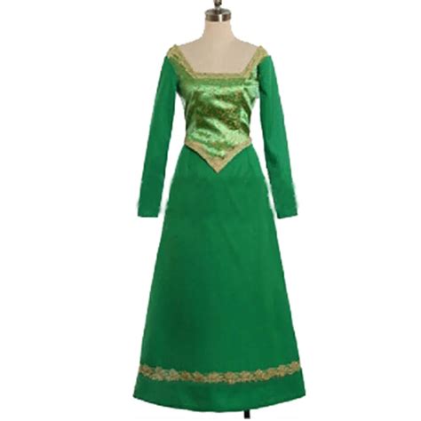 2018 Shrek Princess Fiona Cosplay Dress Cosplay Costume Custom Made 2