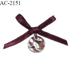 Noeud Lingerie Couleur Bordeaux Avec M Daille En M Tal Martel Couleur Argent Haut De Gamme Prix