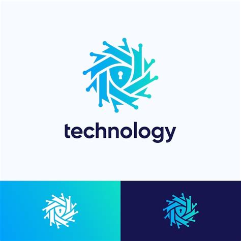 Логотип технологической компании безопасности | Премиум векторы