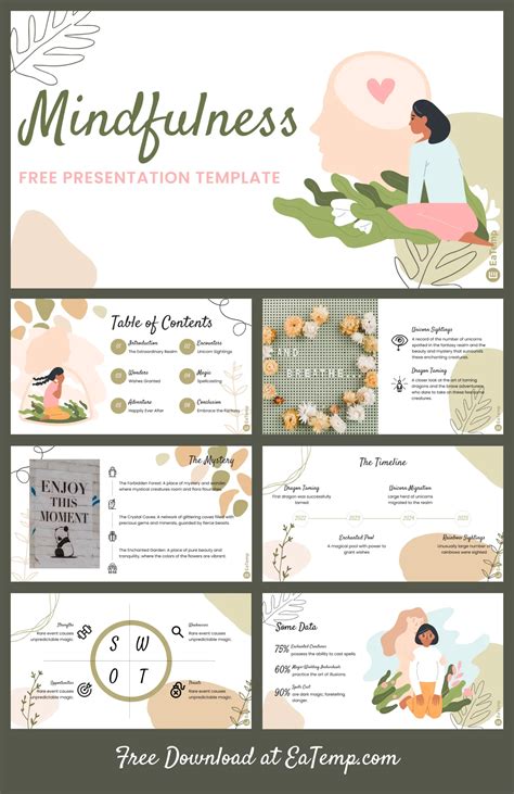 Mindfulness PPT Presentation Template Free PowerPoint Templates