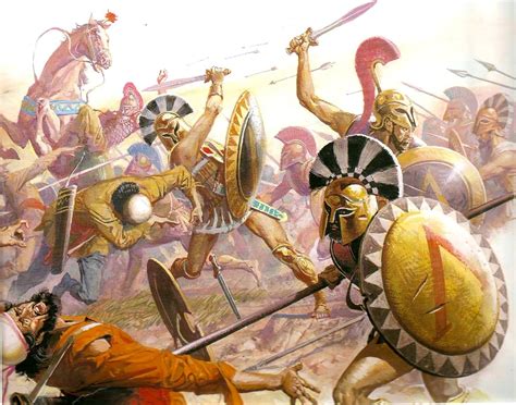 The Fall Of The Persian Invaders At Plataea This Image Depicts The