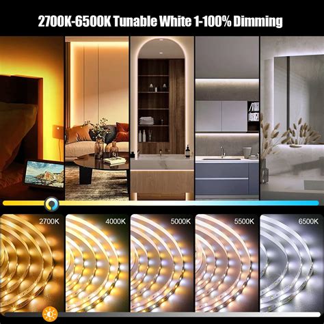 Snapklik Wefomey White LED Strip Lights 100ft Dimmable LED Light