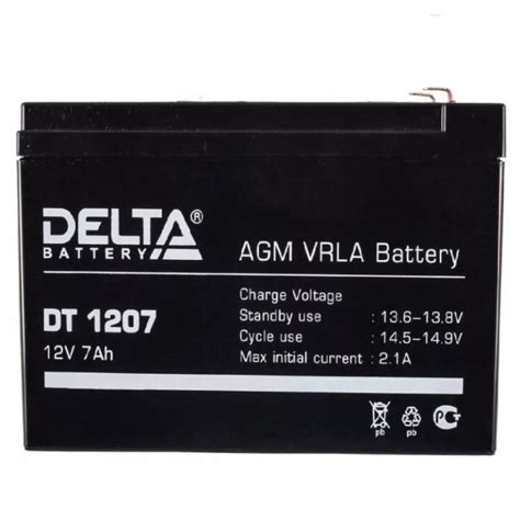 Аккумулятор delta dt 1207 (12v / 7ah) со склада в москве и спб