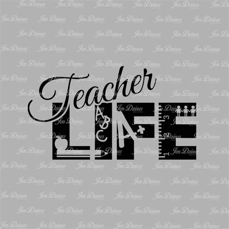 Teacher Life Svg Dxf Eps Cutting File Etsy