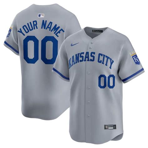 Men S Kansas City Royals Active Player Custom Gray 2024 Alternate