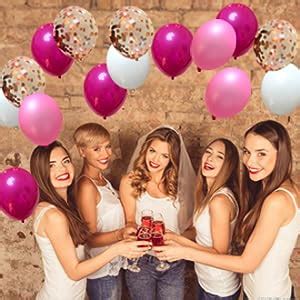 Amazon AULE Hot Pink And Baby Pink And White Confetti Balloons Inches Pack Home