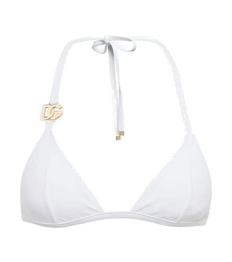 Dolce Gabbana Logo Triangle Bikini Top Dolce Gabbana