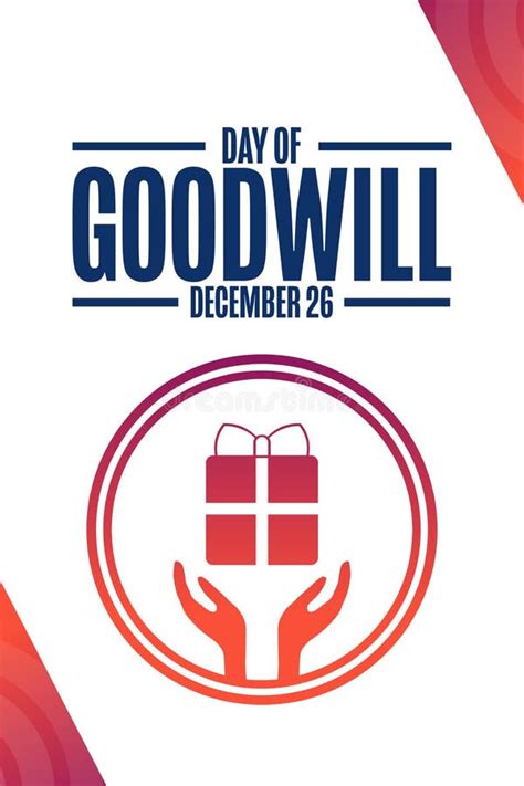 Day Of Goodwill December 26 Holiday Concept Stock Vector