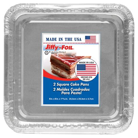 Jiffy Foil Square Cake Pans 2 Count