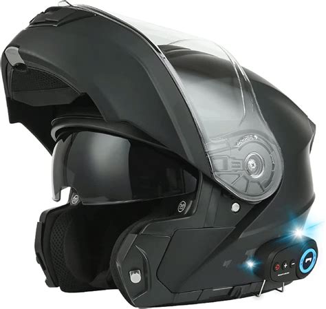 Integrated Bluetooth Modular Motorcycle Helmet Motorcycle Helmet Full Face Flip Up Dual Visors