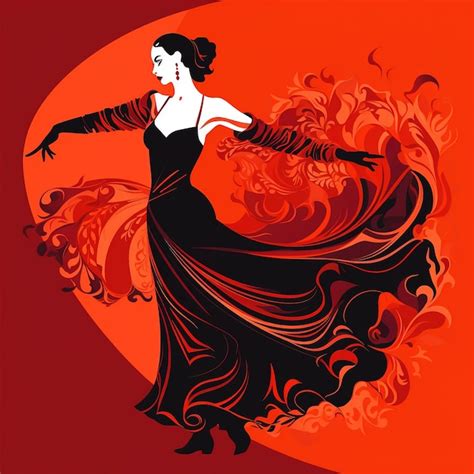 Premium Ai Image An Illustration Of A Silouette Of A Woman Dancin