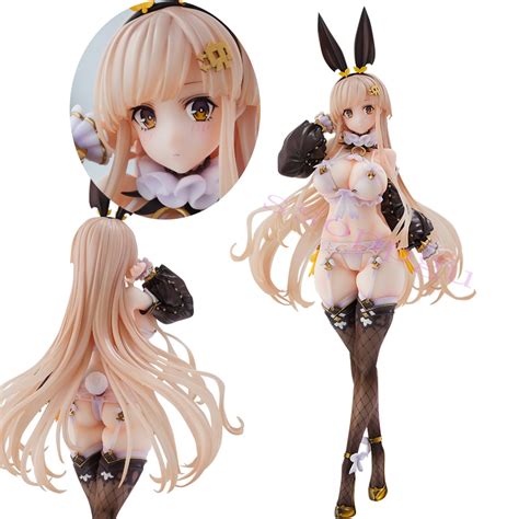 Mois 1 6 BUNNY Figure Original Character White Bunny Girl Figure 30cm Hentai Anime Figurines