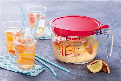 Glassware Pyrex Classic Prepware Measure Jug With Lid 1l Tableware