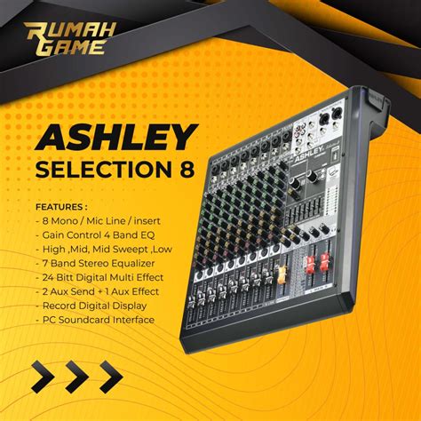 Mixer Ashley Selection Original Channel Bluetooth Usb Sound Card