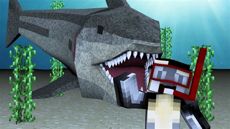 Minecraft Fishing Challenge Sharks Are Coming Jaws Sharks Boats