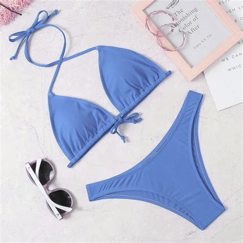 New Sexy Bikini Suit Solid Color Swimsuit Women S Beach Swimsuit P Store