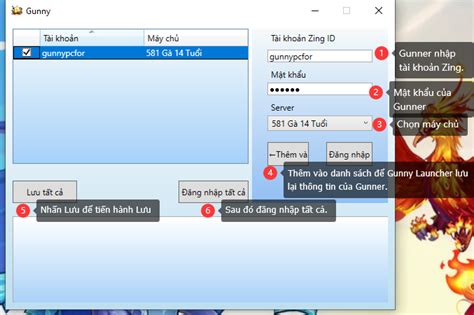Gunny Launcher 3 Đăng nhập bằng 1 Click Gunny Hóng Tin Tức Hot