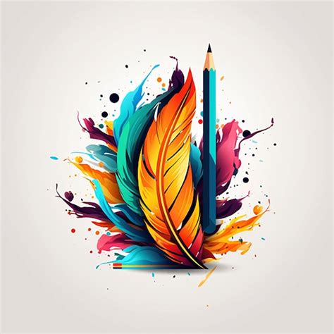 Premium Photo Pen Logo Illustration
