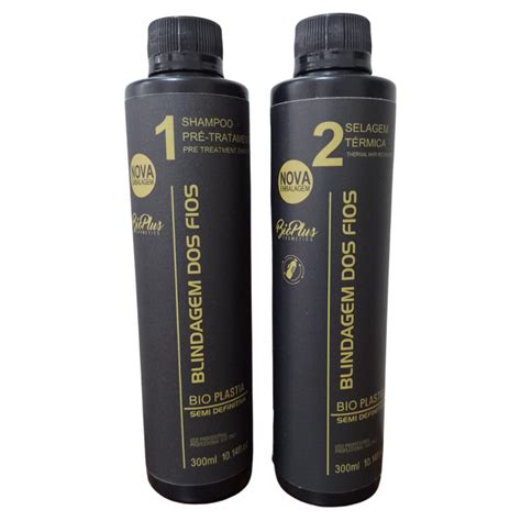 Progressiva Com Formol Mais Vendida - Kit Progressiva Blindagem Com Formol 300 ml Shampoo + Ativo 2x300ml ...
