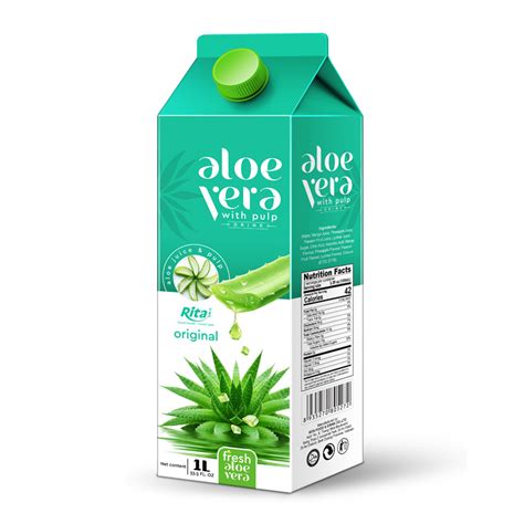 Aloe Vera Juice Aloe Vera With Pulp 1000 Ml Paper Box