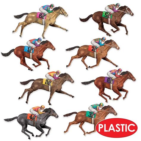 Race Horse Party Props 8 Per Package Horse Racing Horse Racing